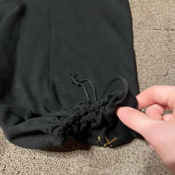 Rebecca Minkoff Dust Bag Black Fabric Gold Metallic Lettering Storage Designer - Picture 4 of 7